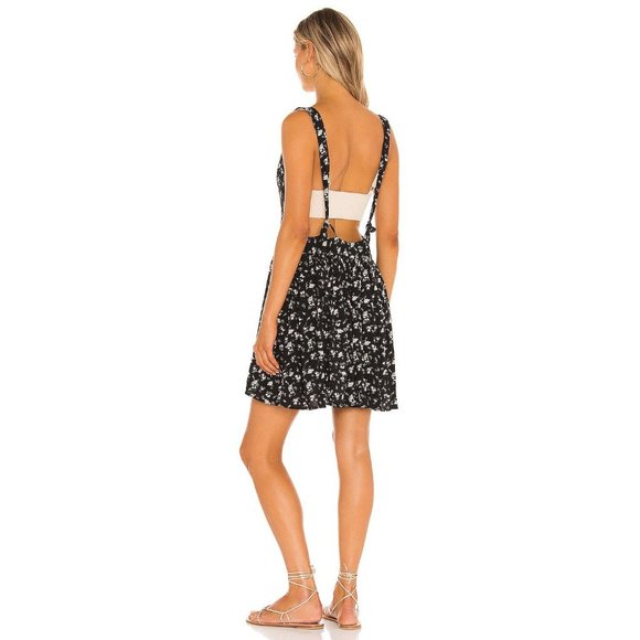 FREE PEOPLE Saturday Scooped Romper in Black Combo - Small - Picture 6 of 7